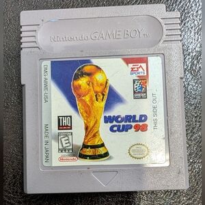 Nintendo Game Boy World Cup 98 Cartridge - Gold and Gray
